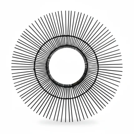 MIROIR BAMBOU NOIR 70 CM