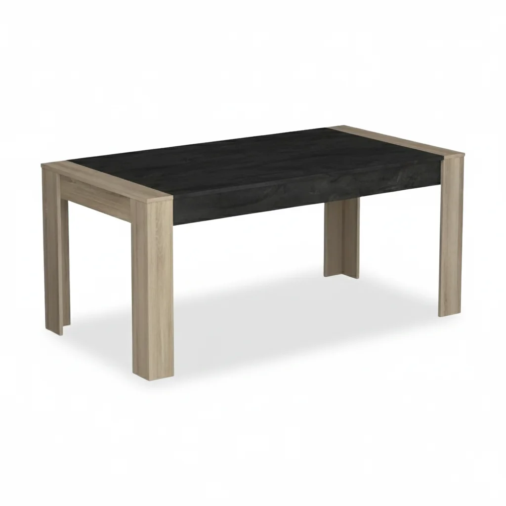 ai-product-image-53895-1767453929 TABLE À MANGER - CHËNE CLAIR ET GRIS – Image 1