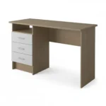 BUREAU 3 TIROIRS + 1 NICHE - CHENE/BLANC