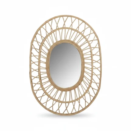MIROIR EN ROTIN OVALE - NATUREL