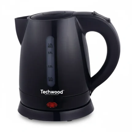 BOUILLOIRE SANS FIL 1 L 1600 W ARRÊT AUTOMATIQUE - NOIR - TECHWOOD