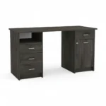BUREAU 1 PORTE ET 4 TIROIRS - CHÊNE