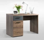 BUREAU 1 PORTE + 1 TIROIR - CHENE NOIR – Image 2