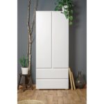 ARMOIRE 2 PORTES & 2 TIROIRS - BLANC – Image 2