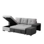 CANAPE D'ANGLE CONVERTIBLE RÉVERSIBLE  - GRIS – Image 2
