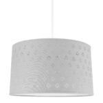 SUSP. FLEURS D40CM - SUSPENSIOSN CYLINDRE - GRIS – Image 2