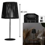 LAMPE SOLAIRE EXTÉRIEUR H 40 CM - NOIR – Image 2