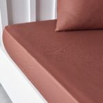 DRAP HOUSSE 140 X 190 CM - 100% COTON - TERRACOTTA – Image 2