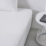DRAP HOUSSE 140 X 190 CM - 100% COTON - CRAIE – Image 2