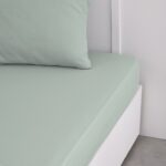 DRAP HOUSSE 160 X 200 CM - 100% COTON - CELADON – Image 2