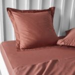 TAIES D'OREILLER 63 X 63 - 100% COTON EN LOT DE 2 - TERRACOTTA – Image 2