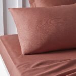 TAIES D'OREILLER 50 X 70 - 100% COTON EN LOT DE 2 - TARRACOTTA – Image 2