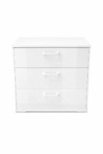 COMMODE 3 TIROIRS - BLANC BRILLANT – Image 2