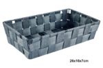 CORBEILLE SANGLE - 28 X 16 X 7 CM - GRIS – Image 2