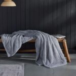 PLAID TEDDY 130 X 180 - 100% POLYESTER - ACIER – Image 2