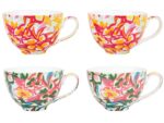 TASSES 25 CL - PORCELAINE EN LOT DE 2 - VALSE FLORALE – Image 2