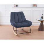 FAUTEUIL ROCKING CHAIR - - BLEU – Image 2