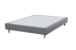 SOMMIER 160 X 200 CM TISSU - GRIS CLAIR – Image 2
