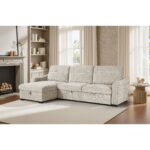 CANAPÉ D'ANGLE RÉVERSIBLE AVEC COFFRE DE RANGEMENT -  BEIGE – Image 2