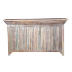 BAR DEMI-LUNE AVEC RANGEMENTS - BOIS DE MANGUIER – Image 4