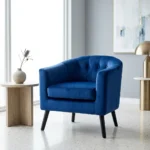 FAUTEUIL CLUB EN TISSU - BLEU