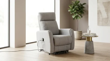 FAUTEUIL RELAX ELECTRIQUE ET RELEVABLE - GRIS CLAIR