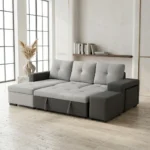 CANAPE D'ANGLE CONVERTIBLE RÉVERSIBLE  - GRIS
