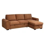 CANAPÉ D'ANGLE RÉVERSIBLE AVEC COFFRE DE RANGEMENT - TERRACOTTA
