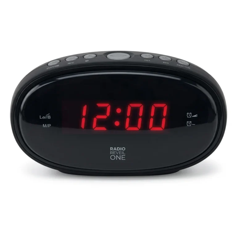 RADIO RÉVEIL PLL LED INTENSITÉ RÉGLABLE - NOIR - NEW ONE