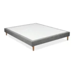 SOMMIER 140 X 190 CM AVEC PIEDS - GRIS