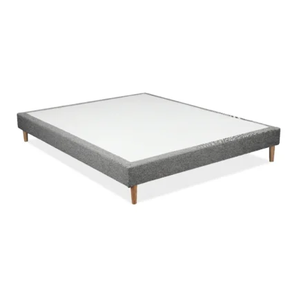 SOMMIER 140 X 190 CM AVEC PIEDS - GRIS