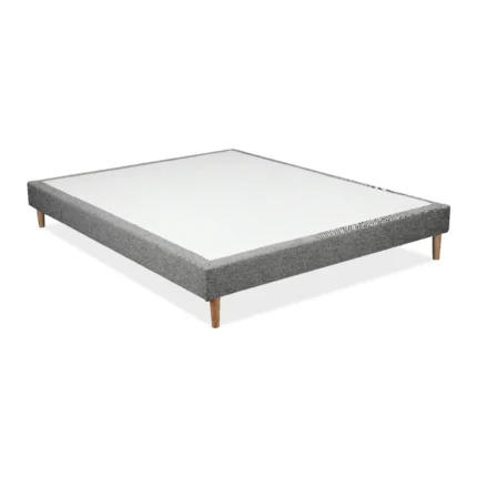 SOMMIER 160 X 200 CM AVEC PIEDS - GRIS