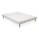 SOMMIER 160 X 200 CM AVEC PIEDS - BEIGE