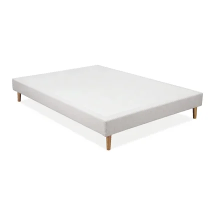 SOMMIER 160 X 200 CM AVEC PIEDS - BEIGE