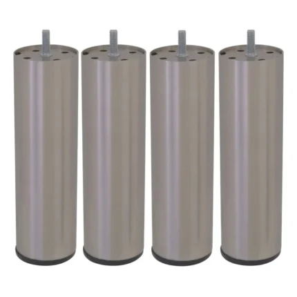 JEU DE 4 PIEDS CYLINDRIQUES H20 D6 - ACIER