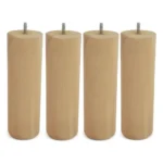 JEU DE 4 PIEDS CYLINDRIQUES H25 D8 - CHÊNE MAT