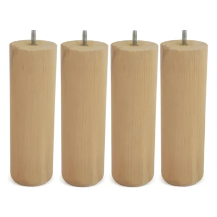 JEU DE 4 PIEDS CYLINDRIQUES H25 D8 - CHÊNE MAT