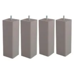 JEU DE 4 PIEDS CARRÉS H20 S6.8 - TAUPE
