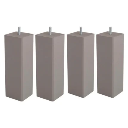 JEU DE 4 PIEDS CARRÉS H20 S6.8 - TAUPE
