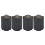 JEU DE 4 PIEDS CYLINDRIQUES H10 D8 - ANTHRACITE