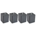 JEU DE 4 PIEDS CARRÉS H10 S8 - ANTHRACITE