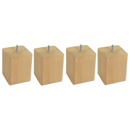JEU DE 4 PIEDS CARRÉS H10 S8 - CHÊNE MAT