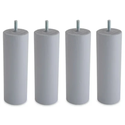 JEU DE 4 PIEDS CYLINDRIQUES H17 D5.8 - GRIS