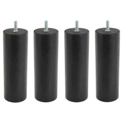 JEU DE 4 PIEDS CYLINDRIQUES H17 D5.8 - NOIR