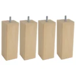JEU DE 4 PIEDS CARRÉS H17 S5.8 - NATUREL