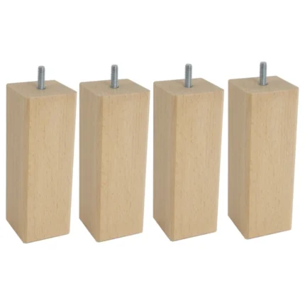 JEU DE 4 PIEDS CARRÉS H17 S5.8 - NATUREL
