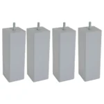 JEU DE 4 PIEDS CARRÉS H17 S5.8 - GRIS