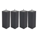 JEU DE 4 PIEDS CARRÉS H25 S8 - ANTHRACITE