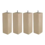 JEU DE 4 PIEDS CARRÉS H25 S8 - CHÊNE