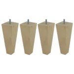 JEU DE 4 PIEDS PYRAMIDAUX H17 S5.8 - NATUREL